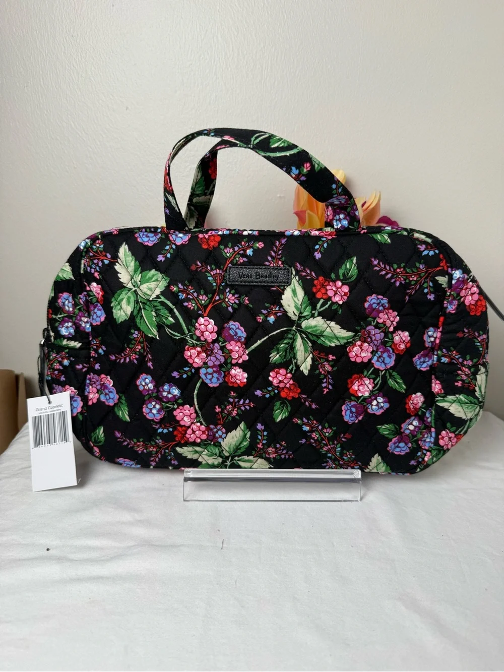 NWT Vera Bradley Winter Berry Grand Cosmetic Retired Pattern
